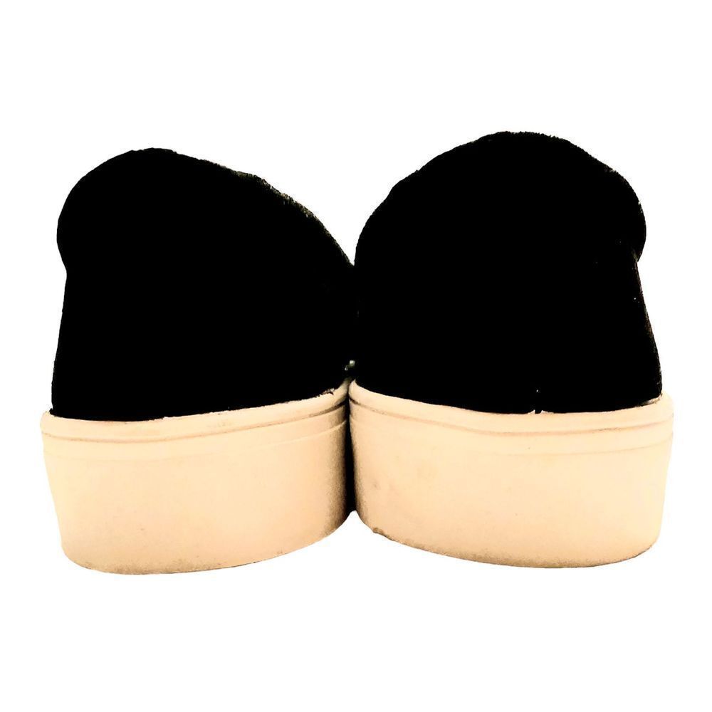 MIA Margaret Slip On Sneaker Ruffle Top Shoes Black Microfiber Womens Size 6 - Picture 4 of 6